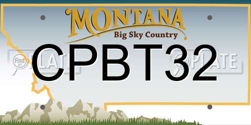CPBT32 Montana License Plate
