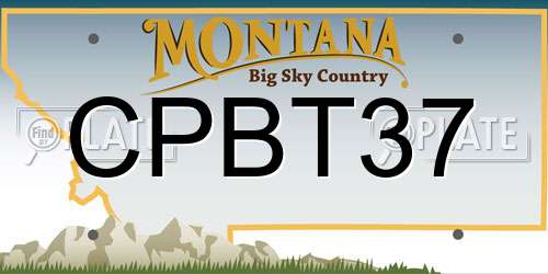 CPBT37 Montana License Plate