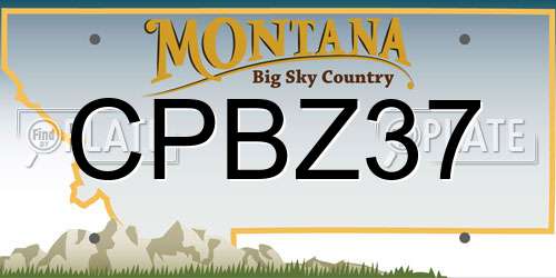 CPBZ37 Montana License Plate