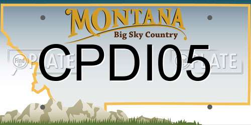 CPDI05 Montana License Plate
