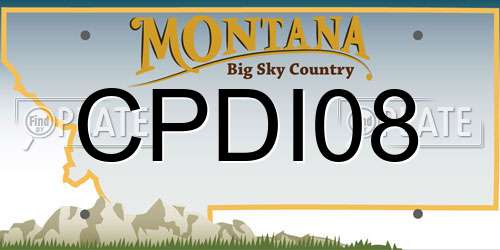 CPDI08 Montana License Plate