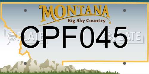 CPF045 Montana License Plate