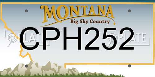CPH252 Montana License Plate