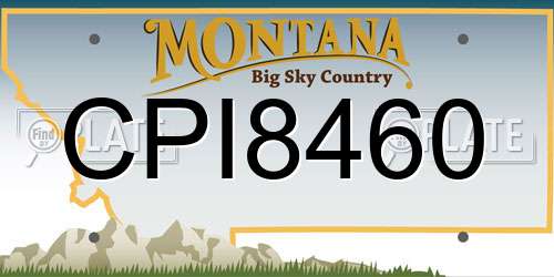 CPI8460 Montana License Plate