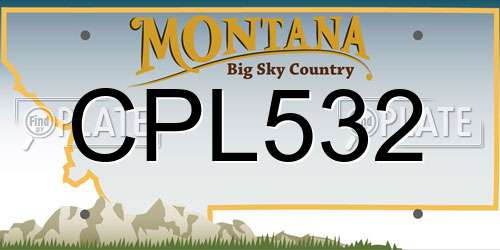 CPL532 Montana License Plate
