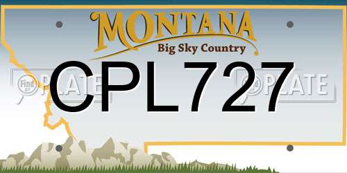 CPL727 Montana License Plate