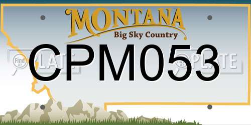 CPM053 Montana License Plate