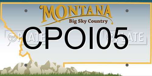 CPOI05 Montana License Plate
