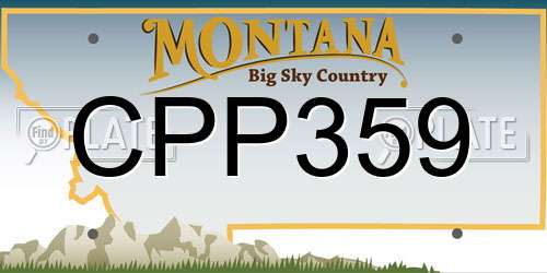 CPP359 Montana License Plate