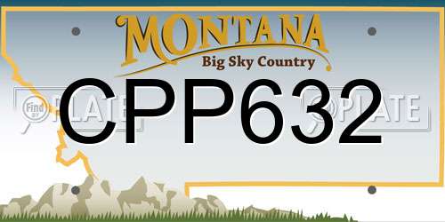 CPP632 Montana License Plate