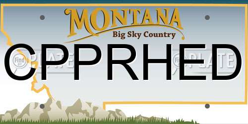 CPPRHED Montana License Plate