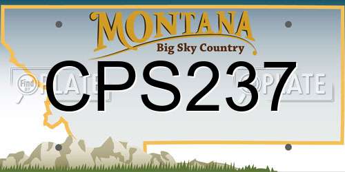 CPS237 Montana License Plate