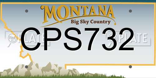 CPS732 Montana License Plate