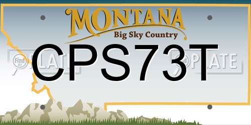 CPS73T Montana License Plate