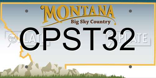 CPST32 Montana License Plate