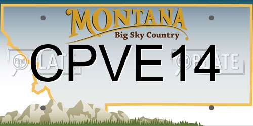 CPVE14 Montana License Plate