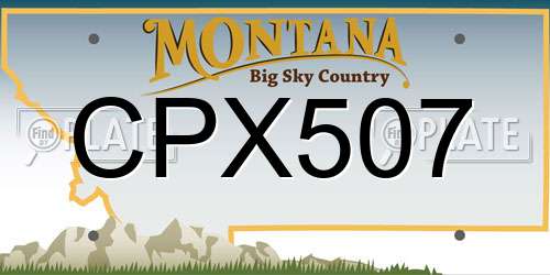 CPX507 Montana License Plate
