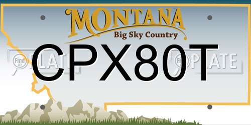 CPX80T Montana License Plate