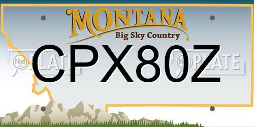 CPX80Z Montana License Plate