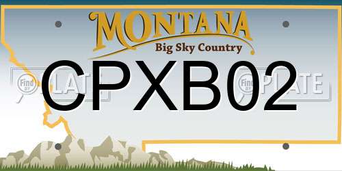 CPXB02 Montana License Plate