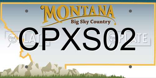 CPXS02 Montana License Plate