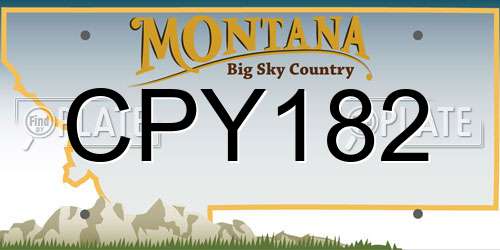 CPY182 Montana License Plate