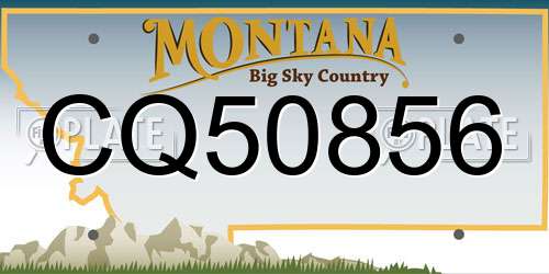 CQ50856 Montana License Plate