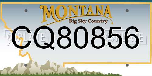 CQ80856 Montana License Plate