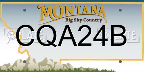 CQA24B Montana License Plate