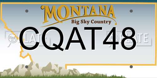 CQAT48 Montana License Plate
