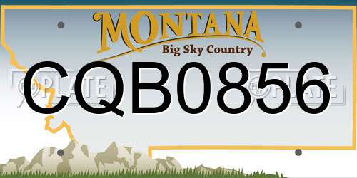CQB0856 Montana License Plate