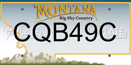 CQB49C Montana License Plate