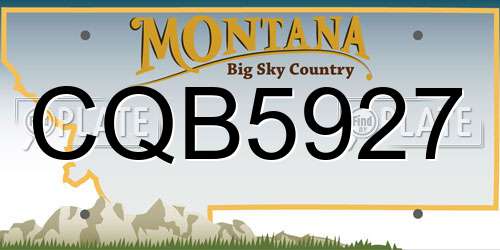 CQB5927 Montana License Plate