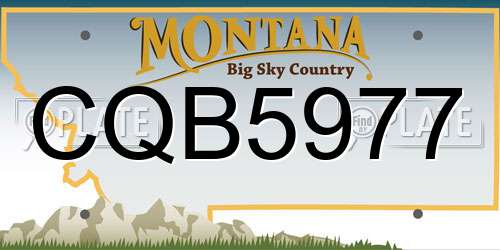 CQB5977 Montana License Plate