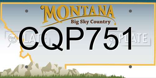 CQP751 Montana License Plate