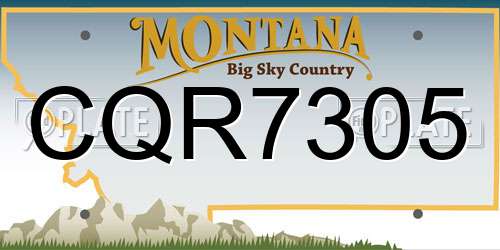 CQR7305 Montana License Plate