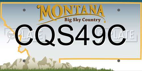 CQS49C Montana License Plate