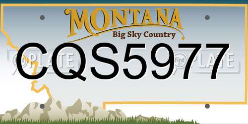 CQS5977 Montana License Plate