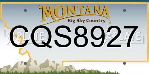 CQS8927 Montana License Plate