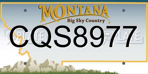 CQS8977 Montana License Plate