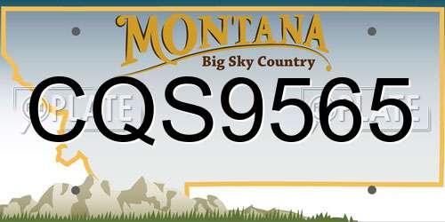 CQS9565 Montana License Plate