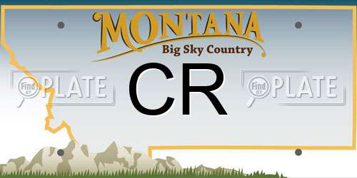 CR Montana License Plate