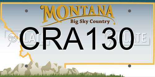 CRA130 Montana License Plate