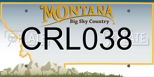 CRL038 Montana License Plate