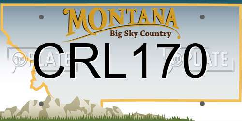 CRL170 Montana License Plate