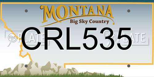 CRL535 Montana License Plate