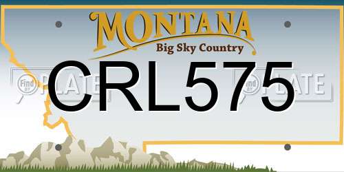 CRL575 Montana License Plate