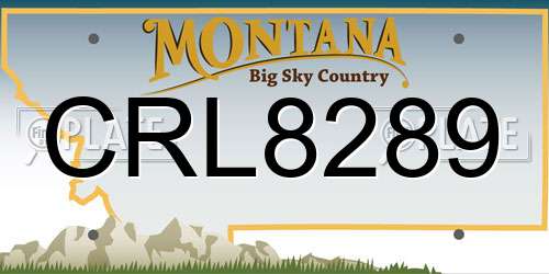 CRL8289 Montana License Plate