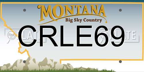 CRLE69 Montana License Plate