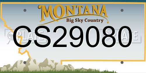 CS29080 Montana License Plate